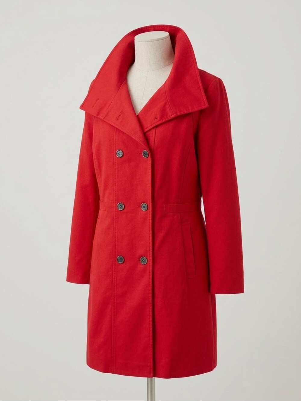 MNG By Mango NWT Red Double-Breasted Women's Coat, Size XL